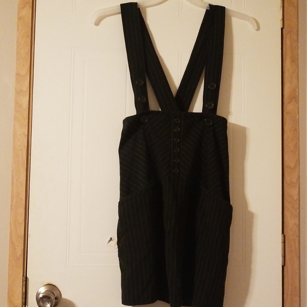 Morbid Threads pinstripeoverall skirt adjustable L
